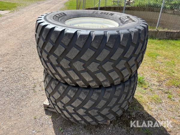 Däck på fälg 2 st BKT Ride Max 750/60R30.5