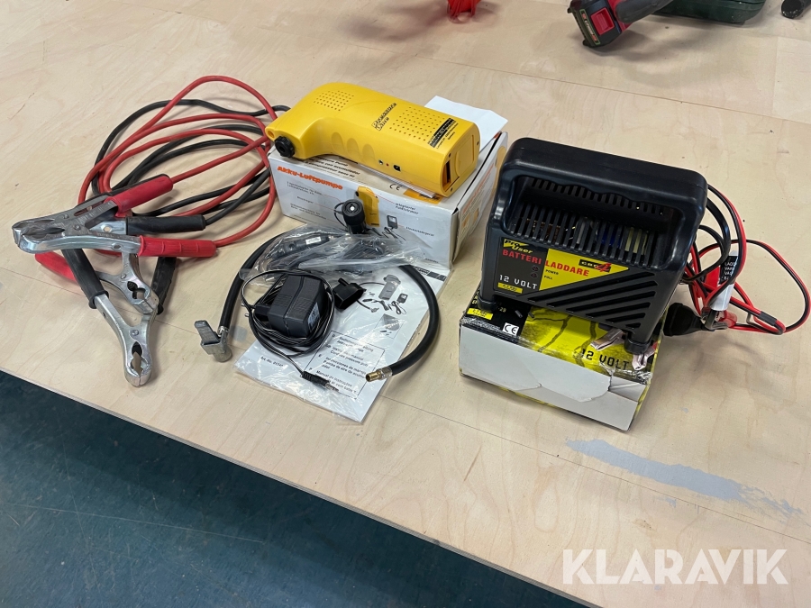 Tryckluftspump & batteriladdare