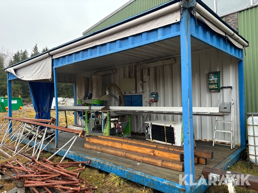 Sågcontainer 20 fot med Gjerdesågen