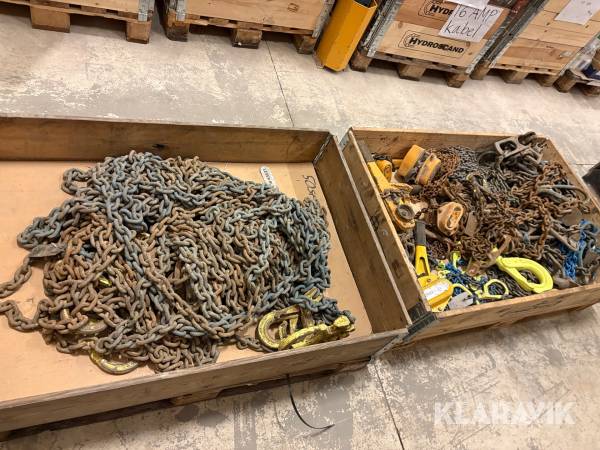 Parti med lyftblock och kätting