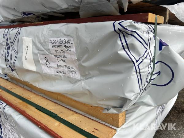 Falsad spårpanel med raka kanter Röd