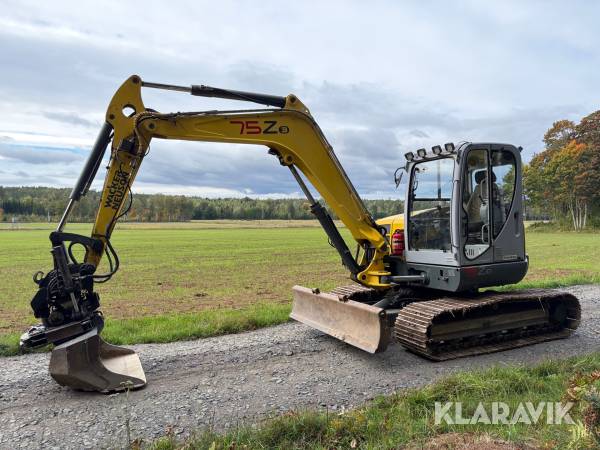 Grävmaskin Wacker Neuson 75Z3 RD med tiltrotator och 2 st redskap