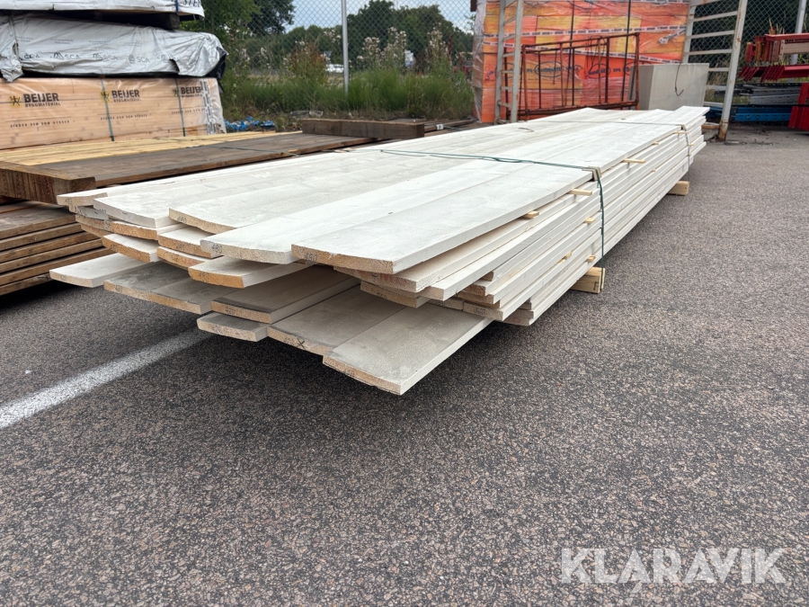 Ytterpanel brädor mellanstruken 22 mm blandade längder - 89 st
