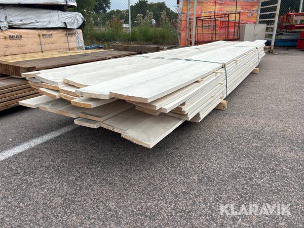 Ytterpanel brädor mellanstruken 22 mm blandade längder - 89 st
