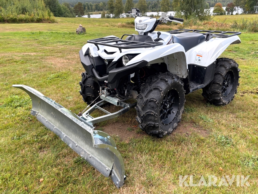 ATV Yamaha Grizzly 700 EPS LE med plogblad och kärra