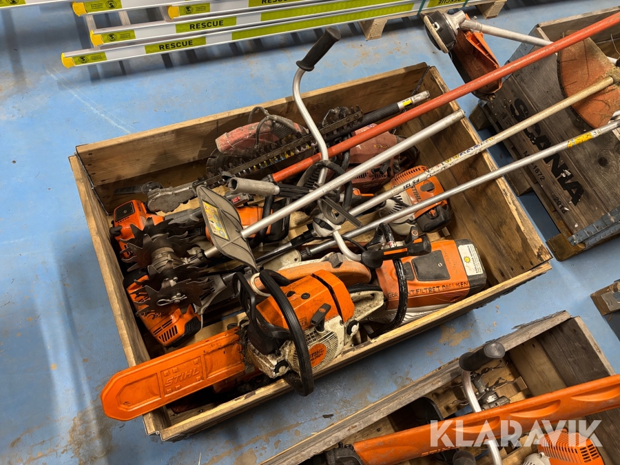 Röjsåg, motorsåg, stenkap och multimaskin Stihl 5 st