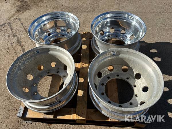 Bakfälgar Alcoa 4 st 9*22,5