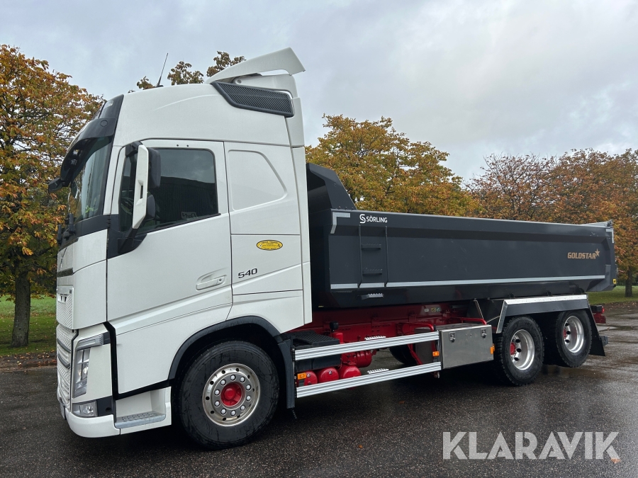 Tippbil Volvo FH540 6x4 med tippflak