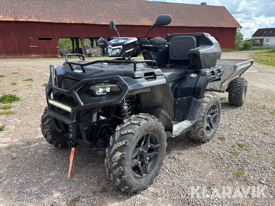 ATV Polaris Sportsman 570 fullutrustad. Kärra, Plog och harv