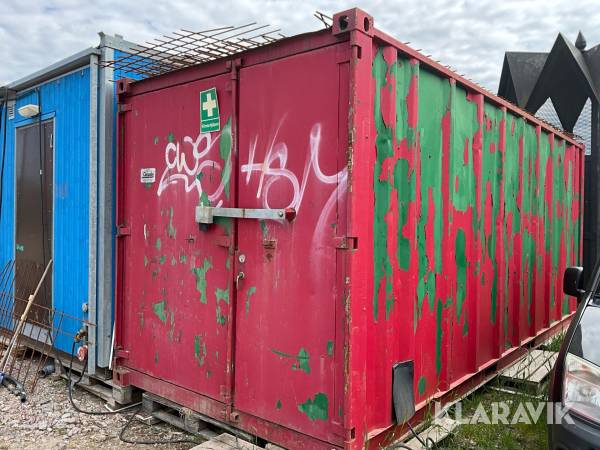Byggcontainer Consale Isolerad 20fot med innehåll