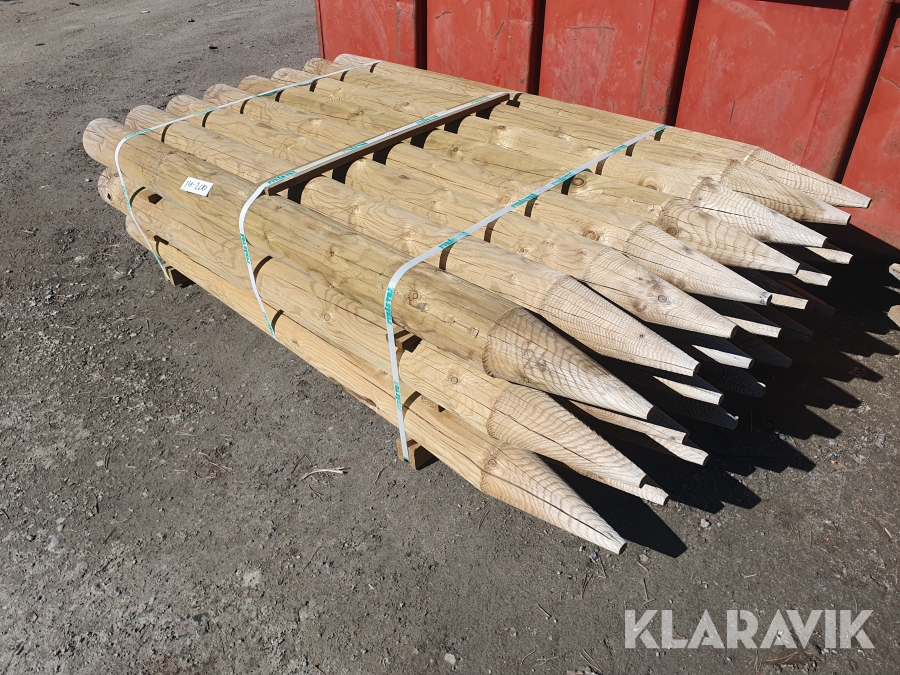 Stängselstolp Grova stolp Fyrås Trä 14-200 impregnerat 24 st