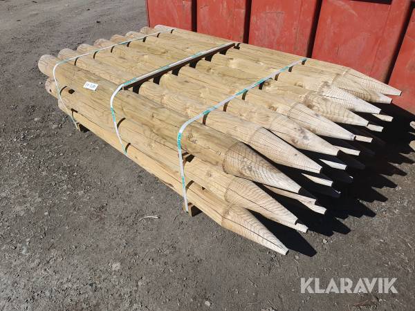 Stängselstolp Grova stolp Fyrås Trä 14-200 impregnerat 24 st