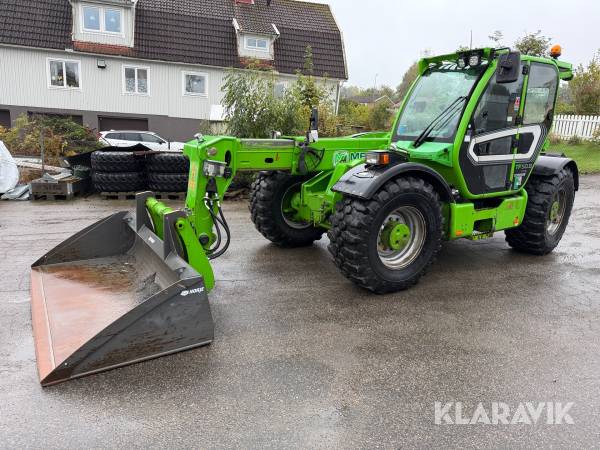 Teleskoplastare Merlo TF50.8 T-CS med plogblad & planeringsskopa