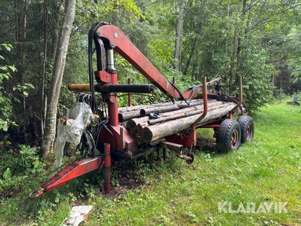 Skogsvagn Sony med hiab kran