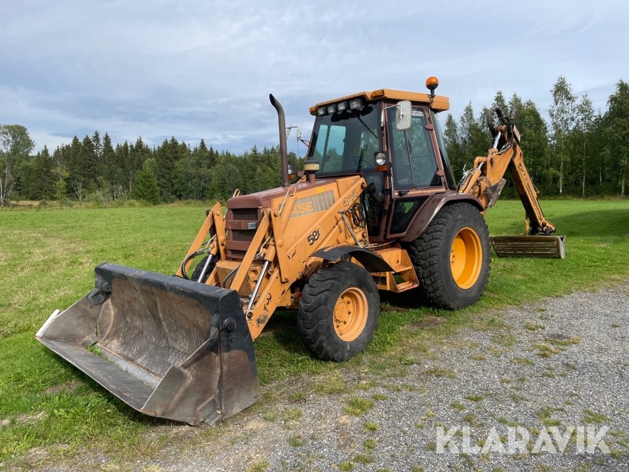 Grävlastare Case 580 K turbo med redskap