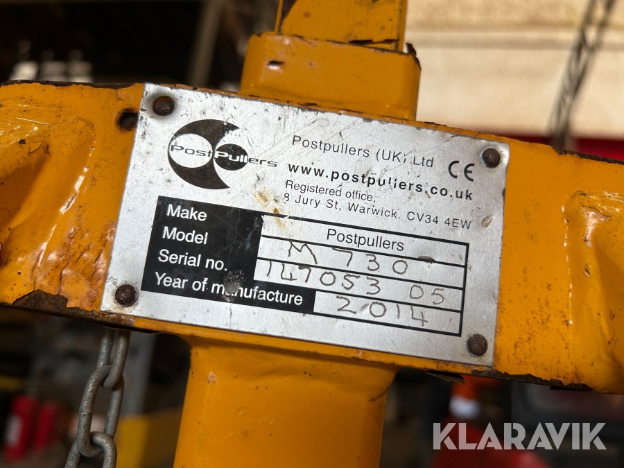 Stolpuppdragare Postpullers M730, Göteborg, Klaravik auktion