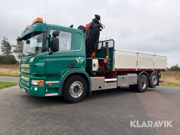 Tipp- & kranbil Scania P400 med redskap