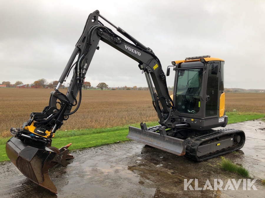 Grävmaskin Volvo ECR50D med redskap