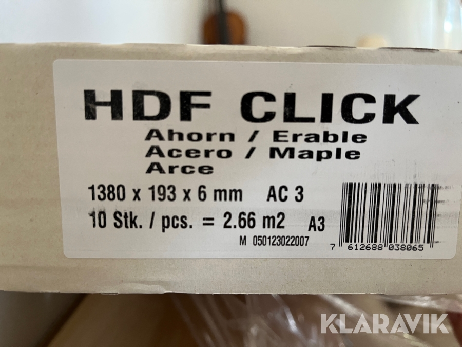 Klickgolv HDF click, Österåker, Klaravik auktioner