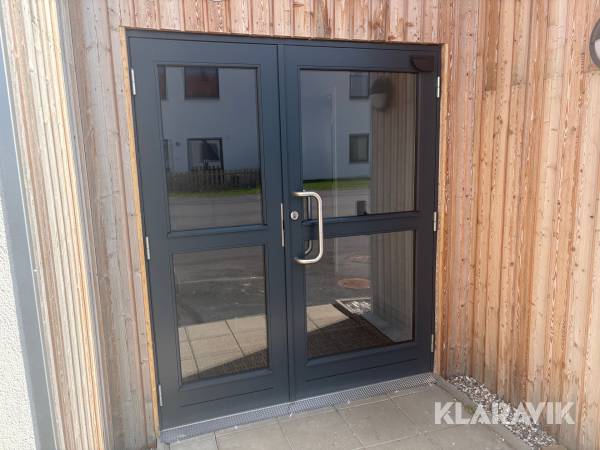 Portdörrar Preconal 2st aluminium/ Glas