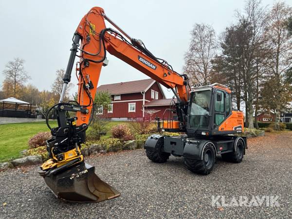 Grävmaskin Doosan DX170W-5 med tiltrotator & planerskopa