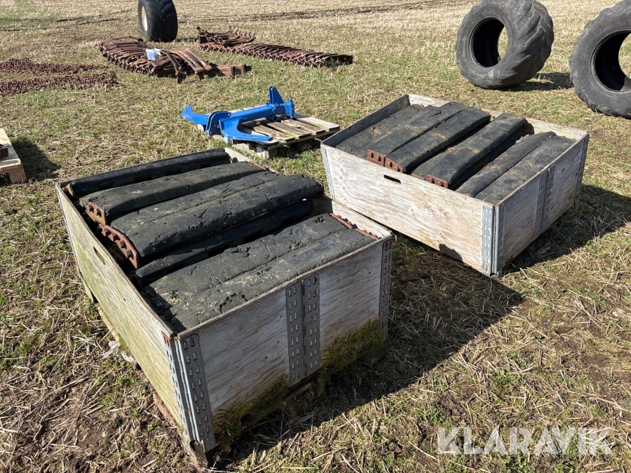 Gummipads till grävmaskin ca 80st