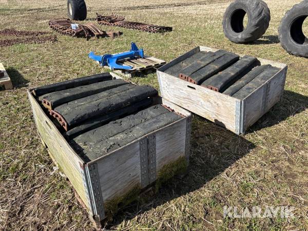 Gummipads till grävmaskin ca 80st