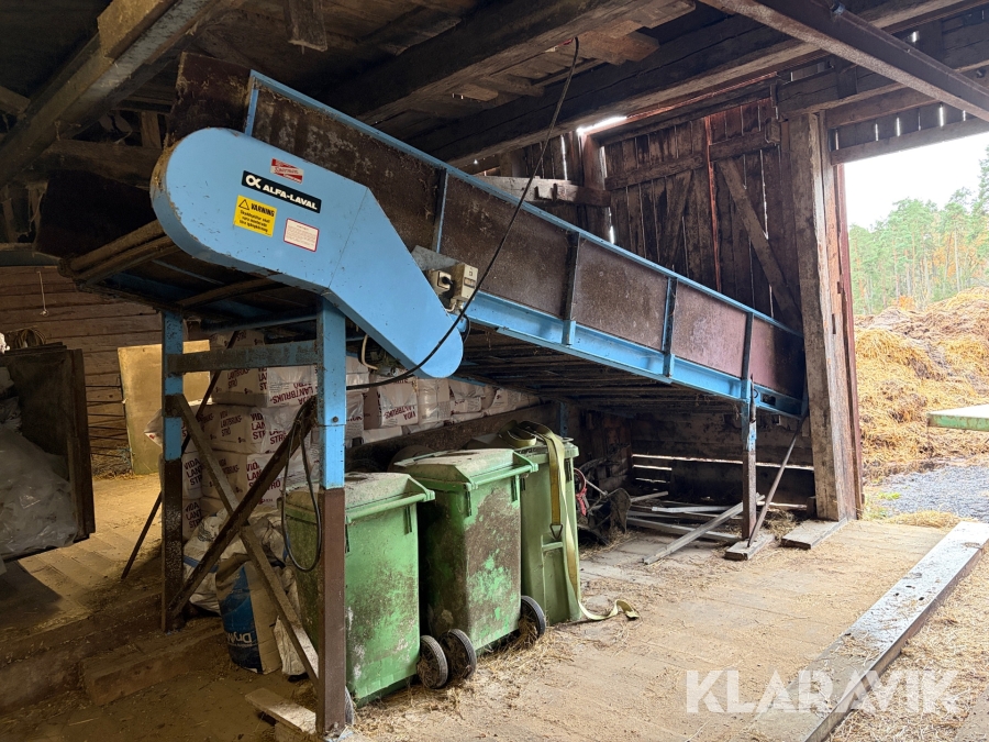 Transportband för foder Sparman Alfa-Laval