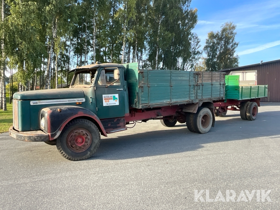 Veteranlastbil Scania L76 med släp