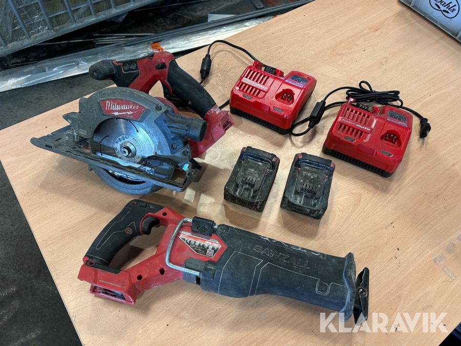 Cirkelsåg & sticksåg Milwaukee M19 FSZ / M18 CCS55 batteri