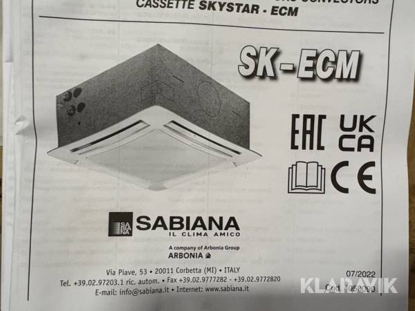 Fläktkonvektor EVECO SK-ECM kasett