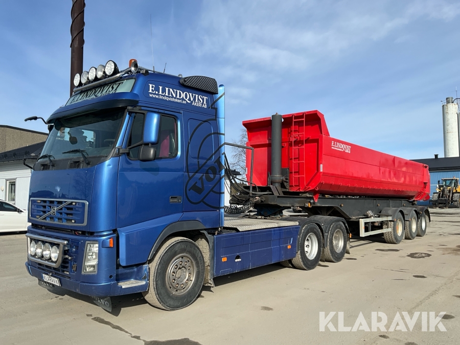 Dragbil Volvo FH 480 med tipptrailer
