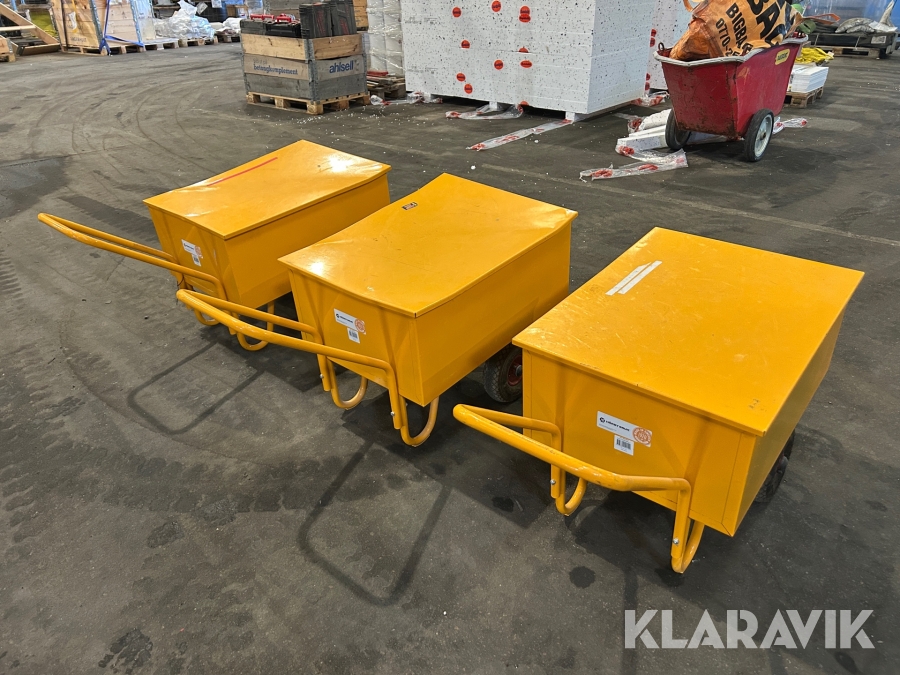 Verktygsvagnar Hörby Bruk 150 liter 3 st