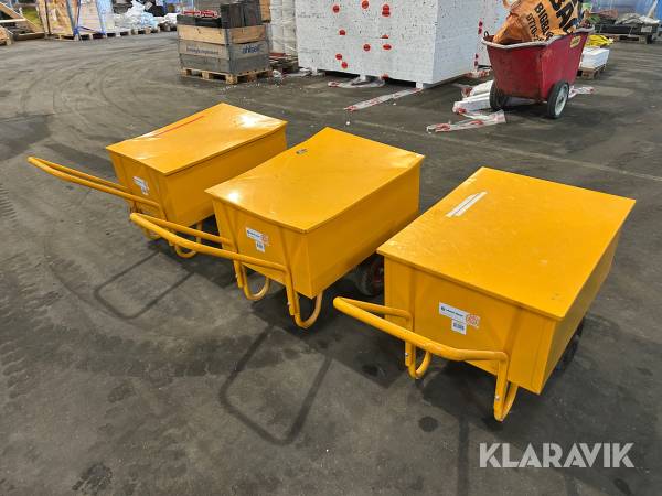 Verktygsvagnar Hörby Bruk 150 liter 3 st