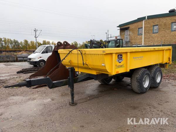 2-Axlad dumpervagn Waldung med 7 tons lastkapacitet