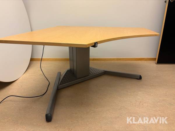 Höj & sänkbart hörnskrivbord Kinnarps E1266