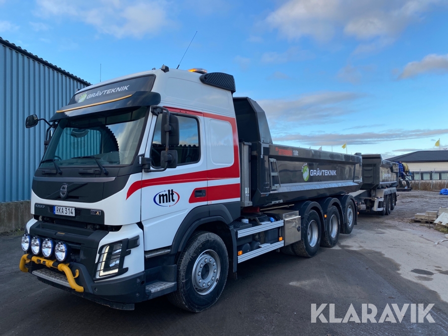 Lastbil med släp Volvo FMX Zetterberg-påbyggnad