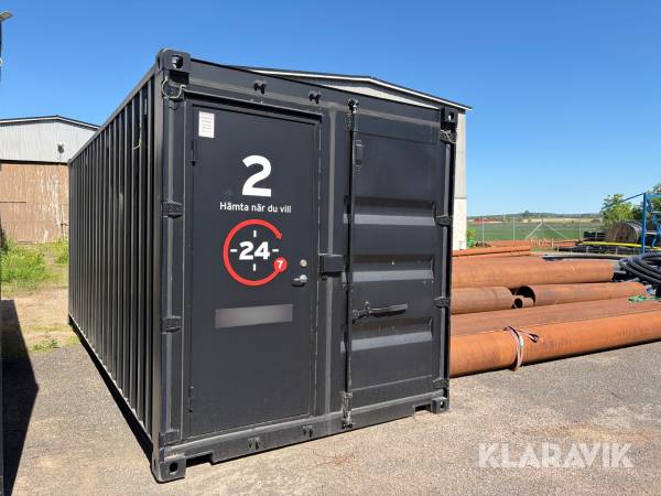 Isolerad container 20 fot, med ståldörr