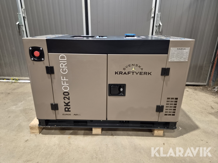 Generator Elverk SvKraftverk 20 kW Diesel Euro 5