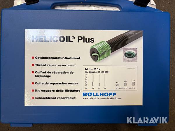Gängtapp-kit Helicoil Plus m5-m12