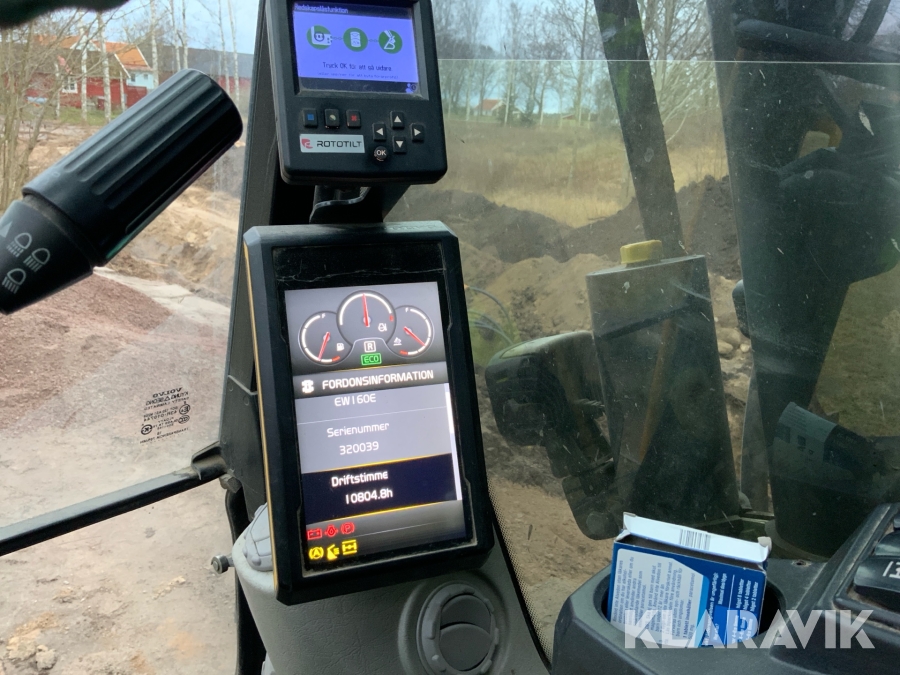 Grävmaskin Volvo EW160E, Nybro, Klaravik auktioner