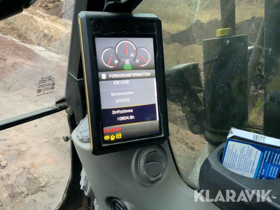 Grävmaskin Volvo EW160E, Nybro, Klaravik auktioner