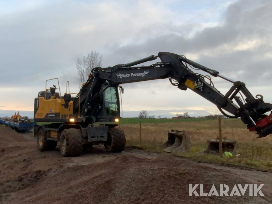 Grävmaskin Volvo EW160E, Nybro, Klaravik auktioner
