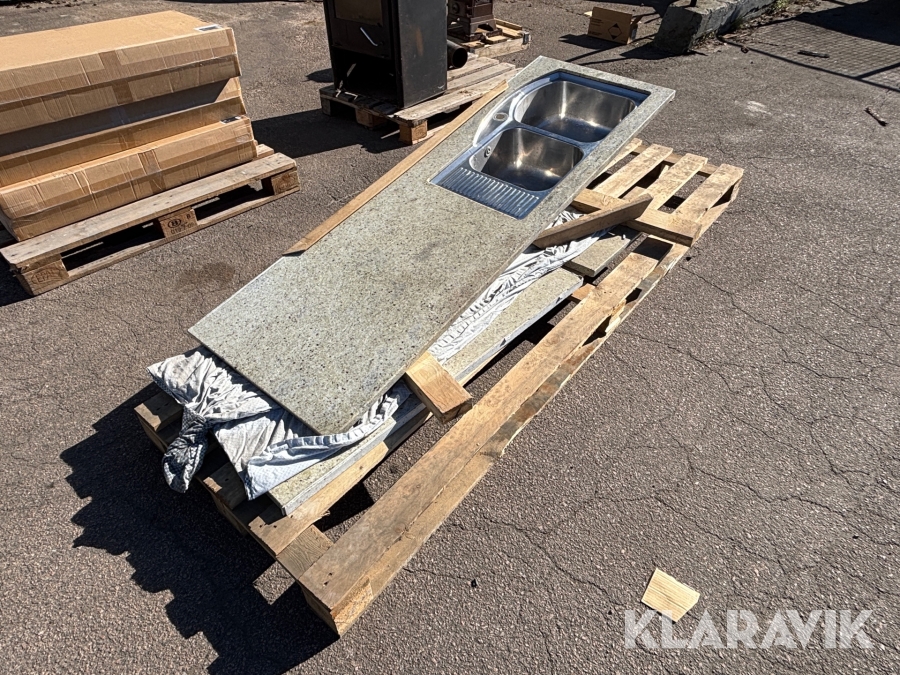 Köksbänk med vask 3-delad