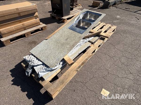 Köksbänk med vask 3-delad