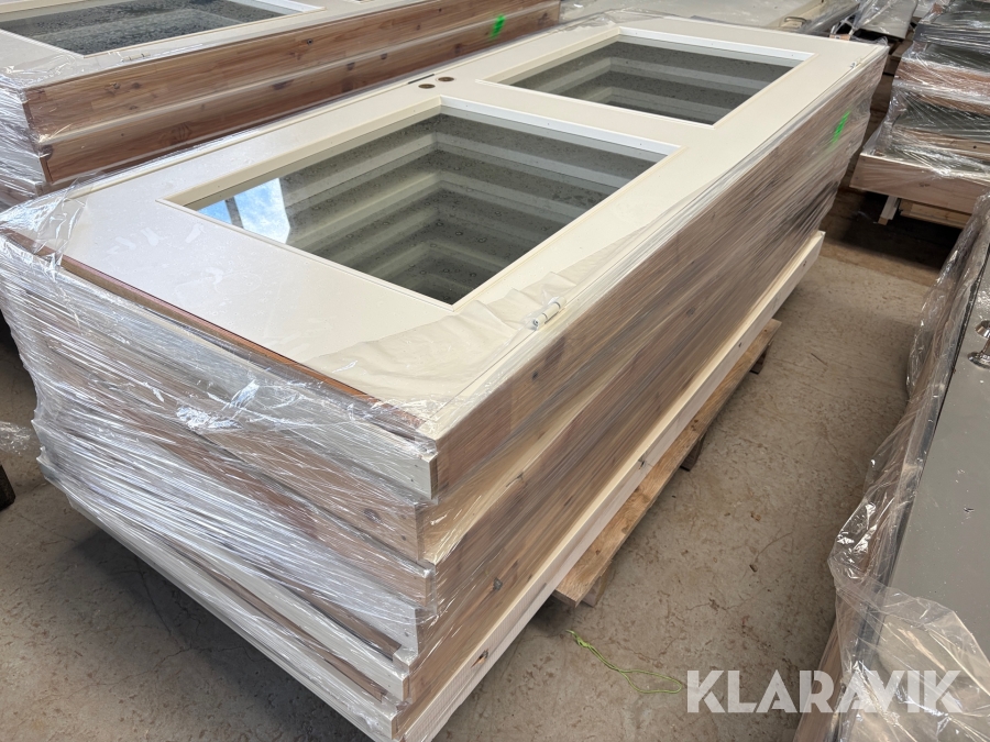 Vita dörrar med glas 2090x890mm 7st
