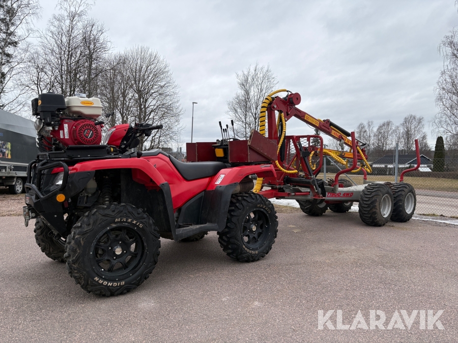 Fyrhjuling med kran och timmervagn Honda TRX 500 RUBICON 4x4 Automatic DCT