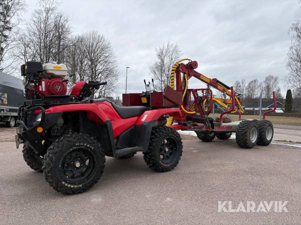 Fyrhjuling med kran och timmervagn Honda TRX 500 RUBICON 4x4 Automatic DCT