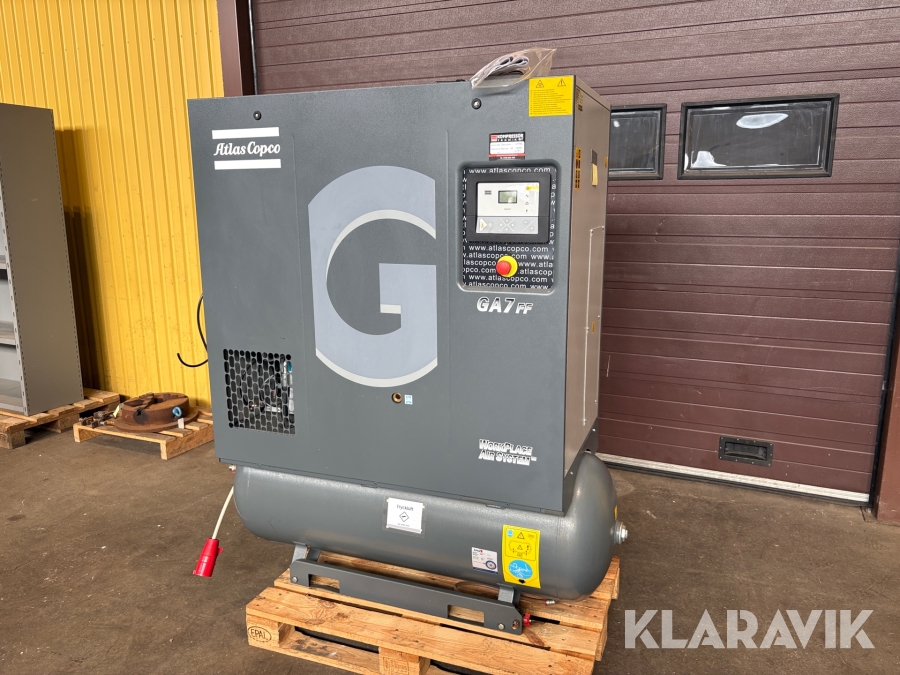 Kompressor med lufttork Atlas Copco GA7FF