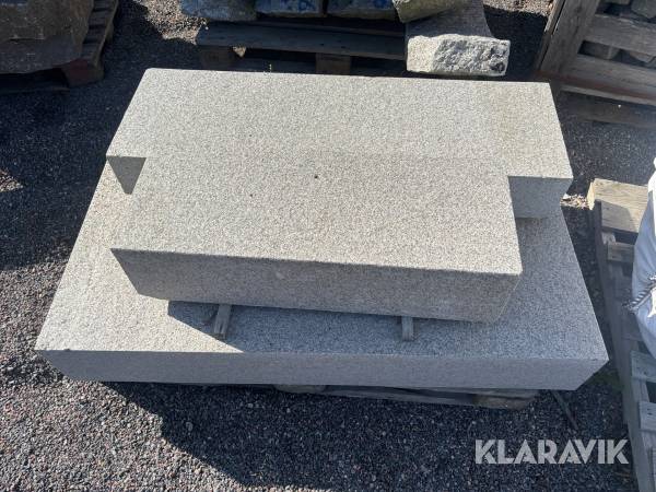 Blandade granitblock 3st